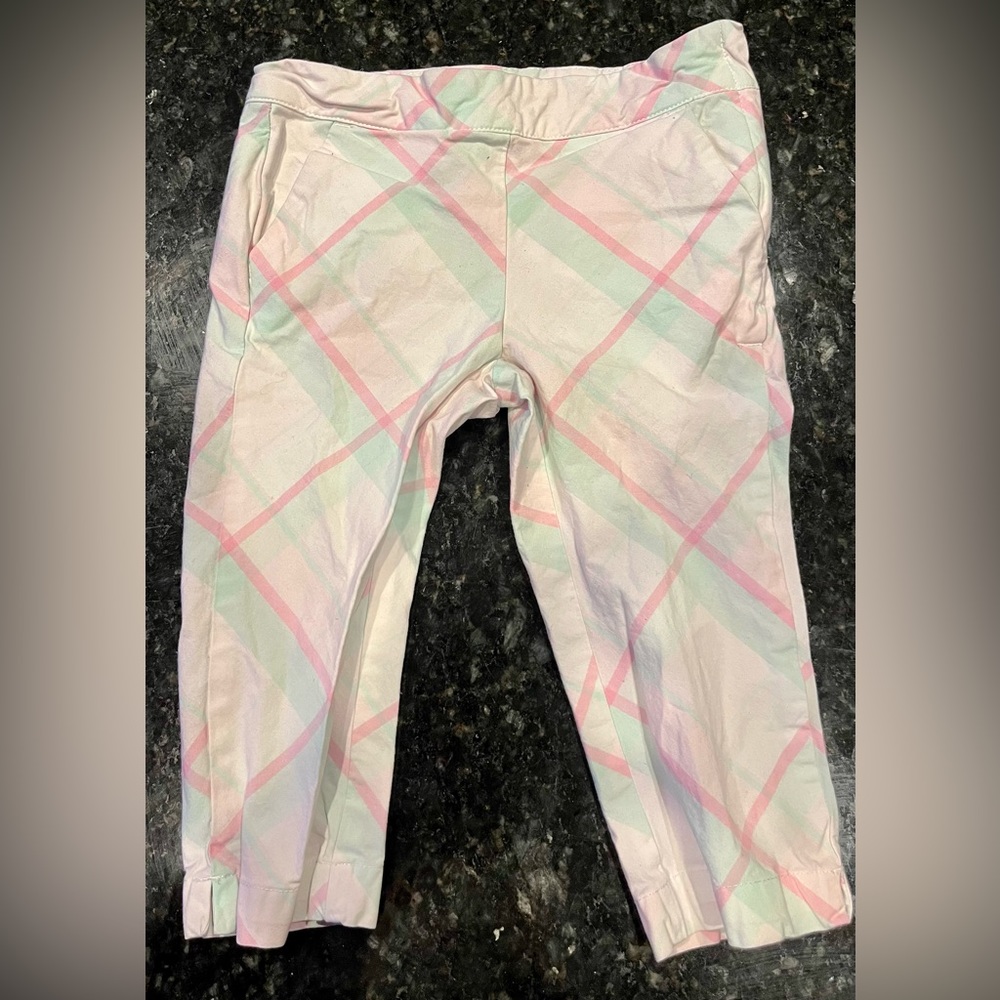 Adorable Perfect Condition Janie and Jack Plaid 2T Girls Capri Pants